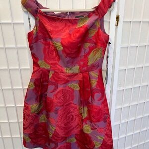 Adrianna Papell strapless floral dress